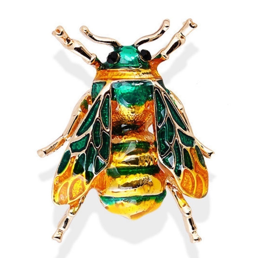 *CAMBERLY* Green x Yellow Fashion Brooch Pin